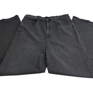 NEW JOE'S JEANS Women's The Mia High Rise Wide Leg Ankle Jeans Black Cat Size 32